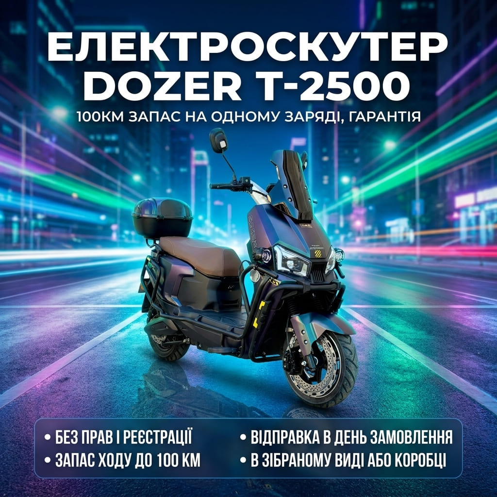 Електроскутер Dozer T-2500 акумуляторний